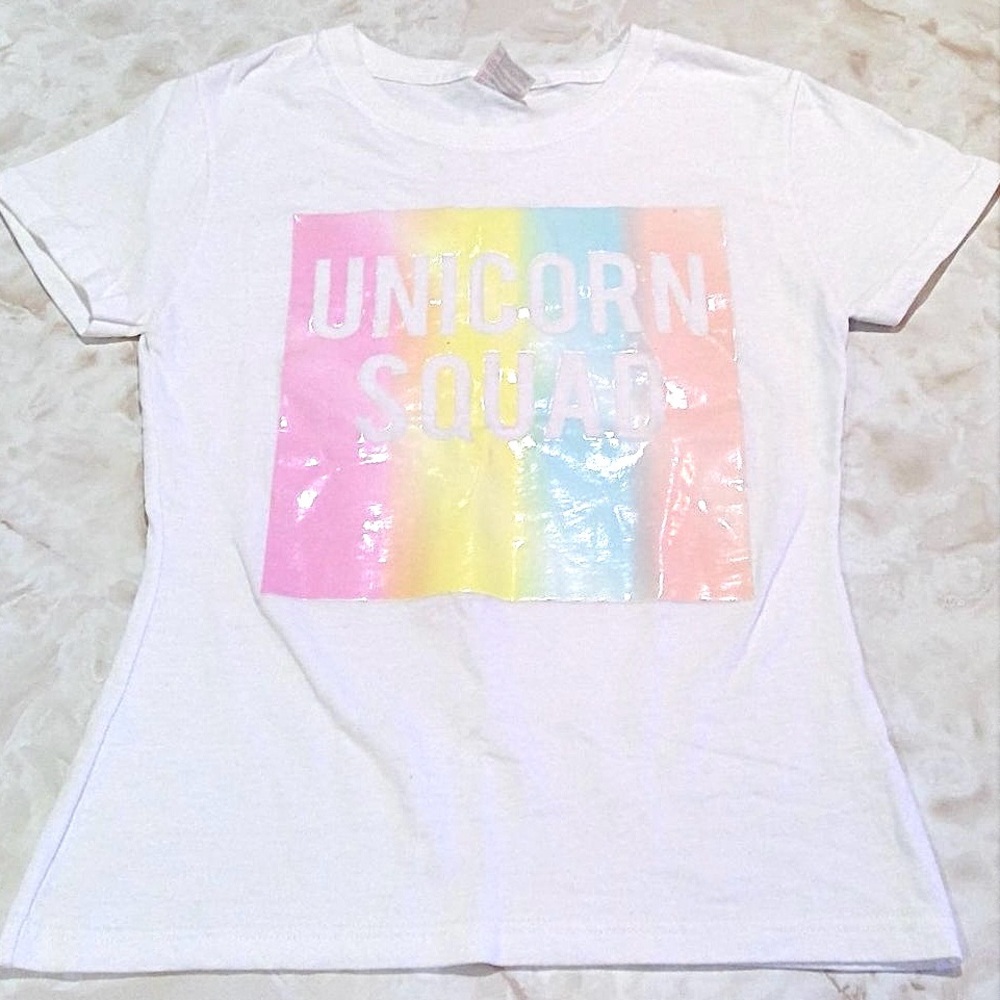 Unicorn Squad Kids White T-Shirt